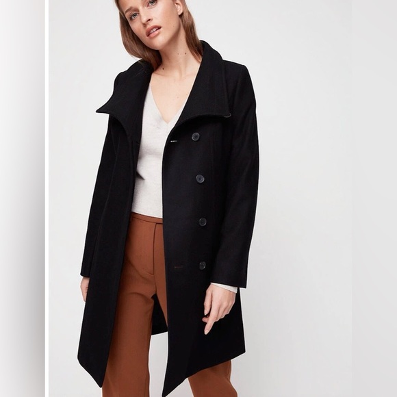 Aritzia Babaton Christobal wool blend coat in black size M - Picture 2 of 6